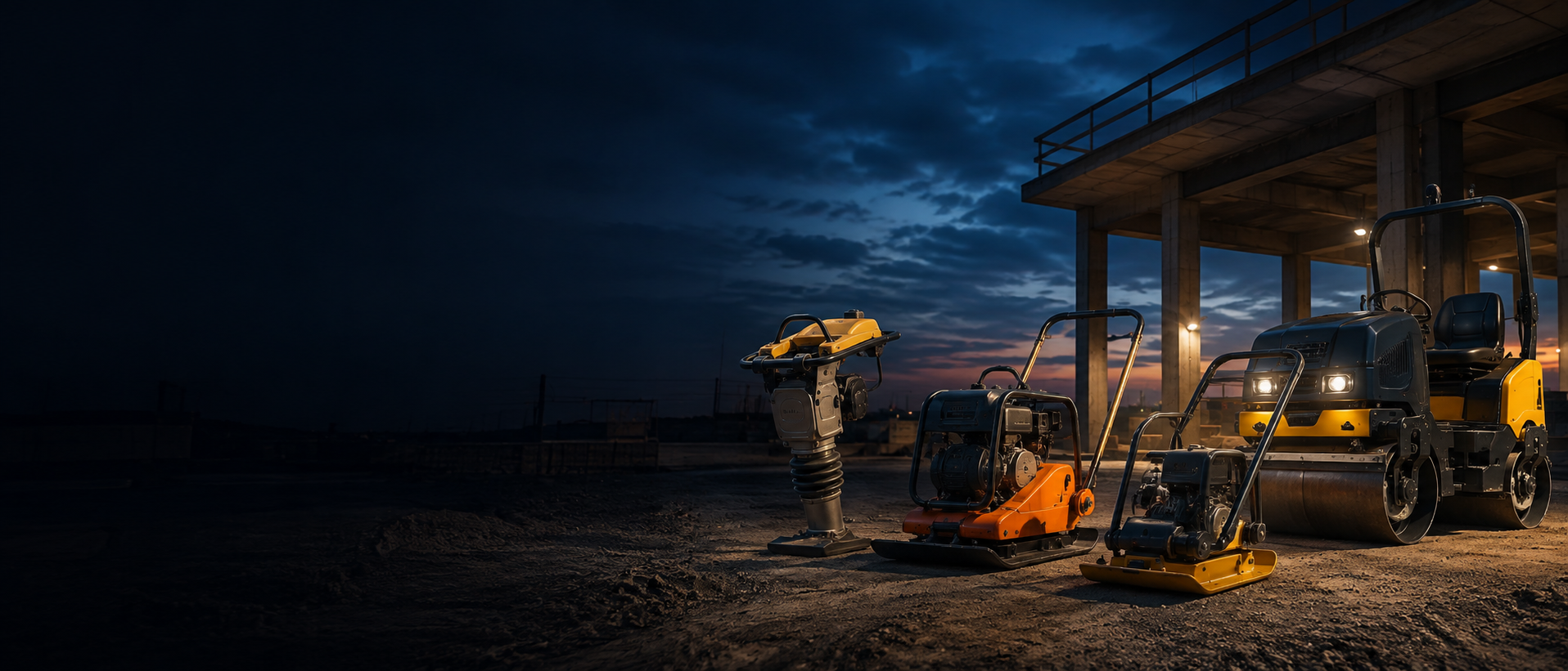 Aluguer de equipamentos de compactação para empresas e obras