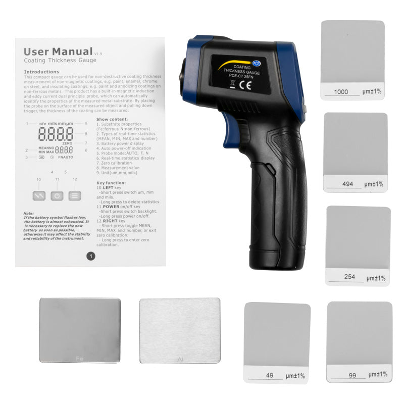 Medidor de espesor PCE-CT 25FN