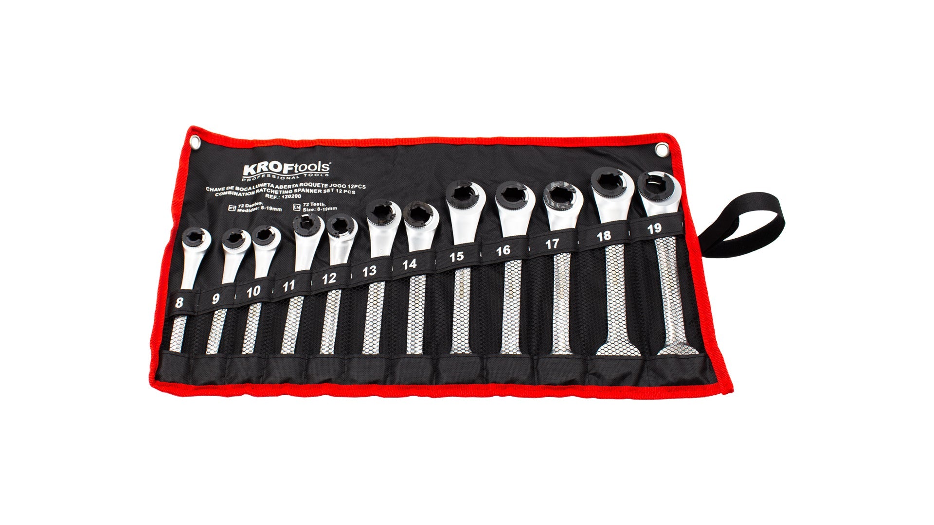 CHAVE DE BOCA LUNETA ABERTA ROQUETE JOGO 12PCS (120200)