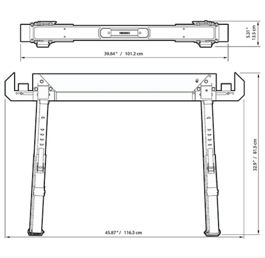 Pack 2 Cavaletes C700 Dobráveis Toughbuilt TB-C700-2-XEA – imagem 11