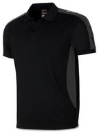 Polo técnico preto com lateral cinzenta poliéster 150 g