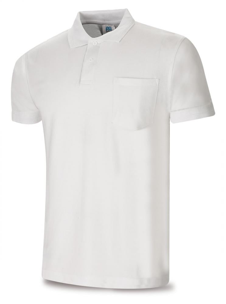 Polo Basic branco 100% algodão 175 g manga curta