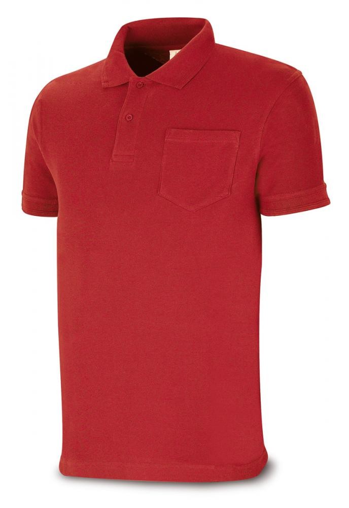 Polo Basic vermelho 100% algodão 175 g manga curta