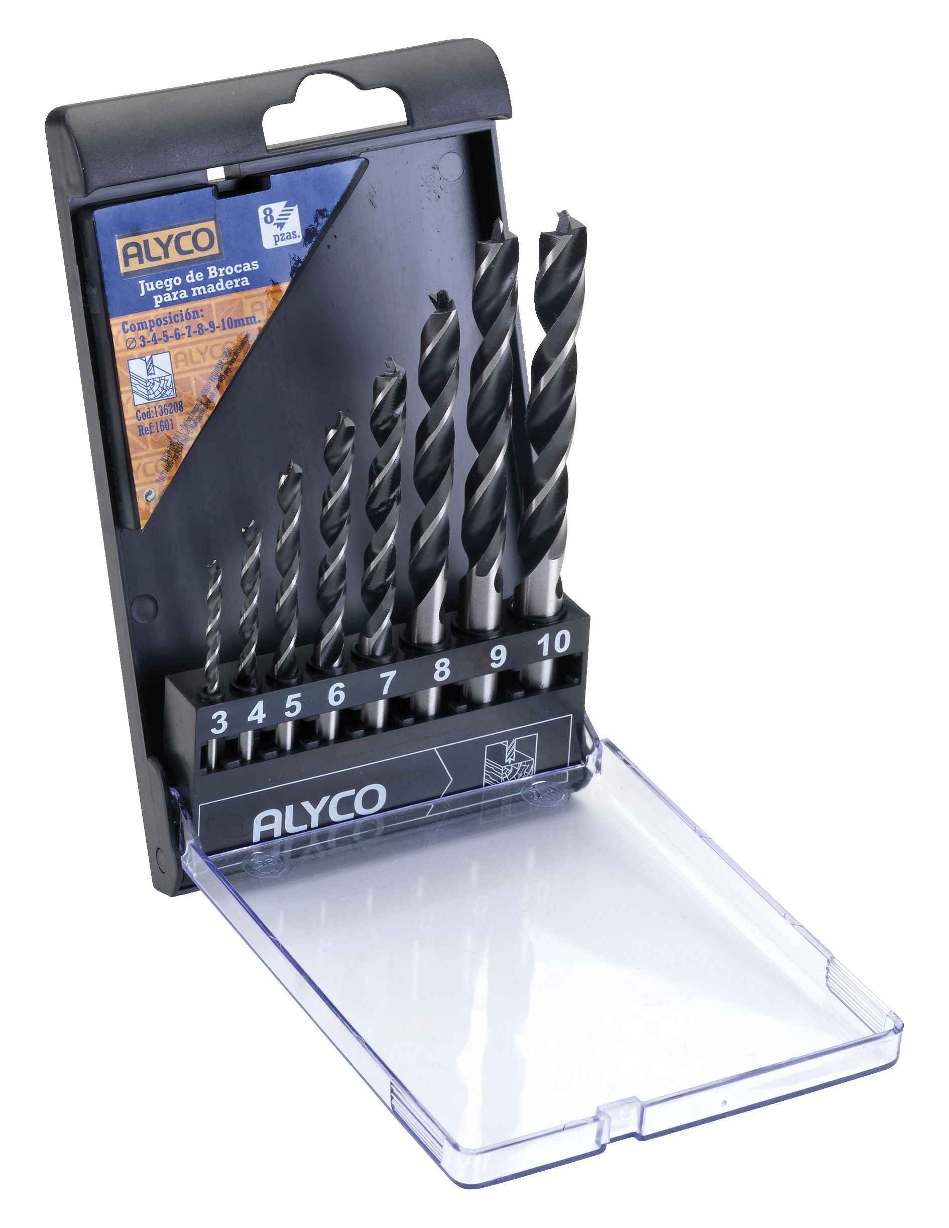 1601 Jogo 8 Brocas Espirales em com Plastic (136208)