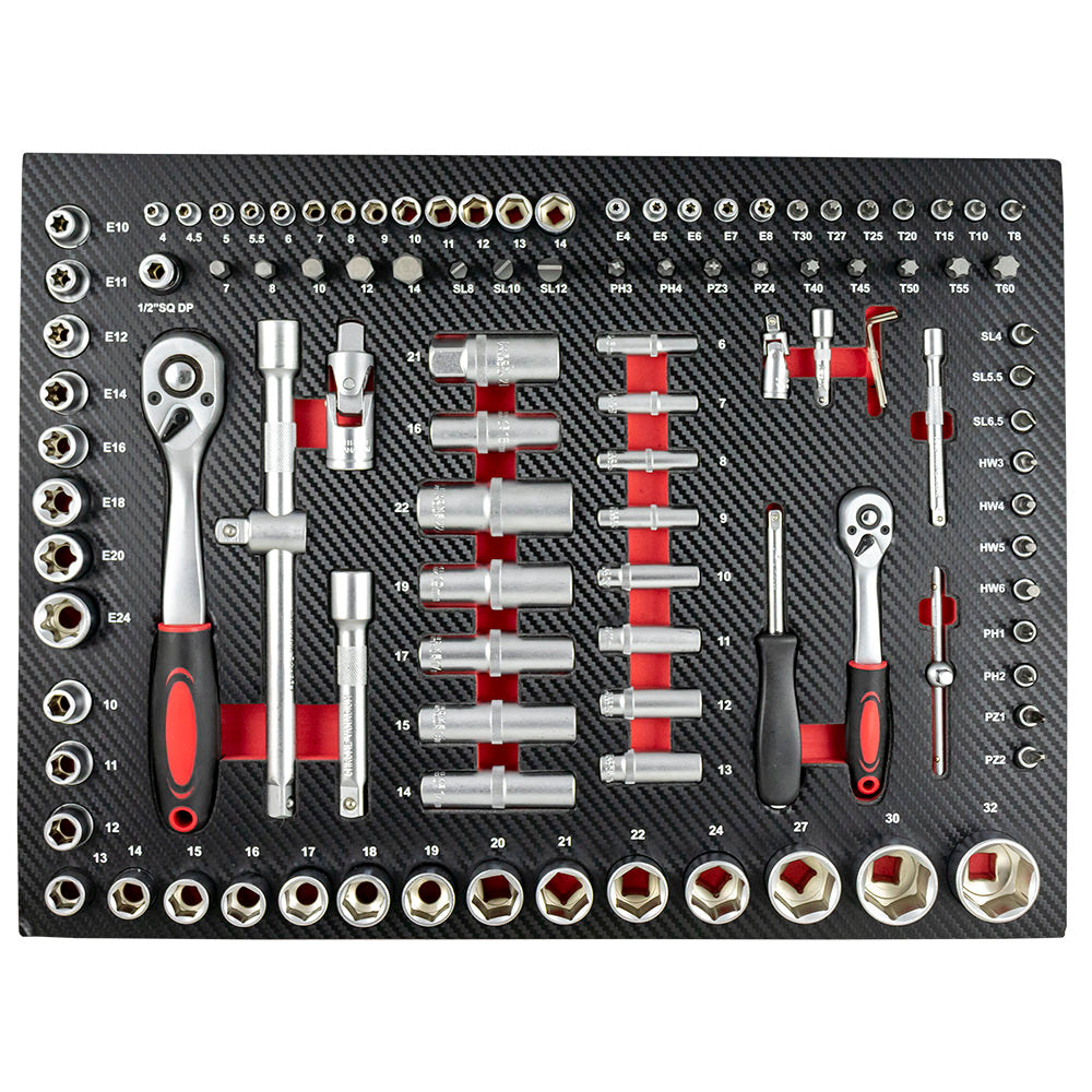 Conjunto de 4 Módulos de Carbono EVA para Ferramentas - Vermelho - JBM JBM, imagem do produto