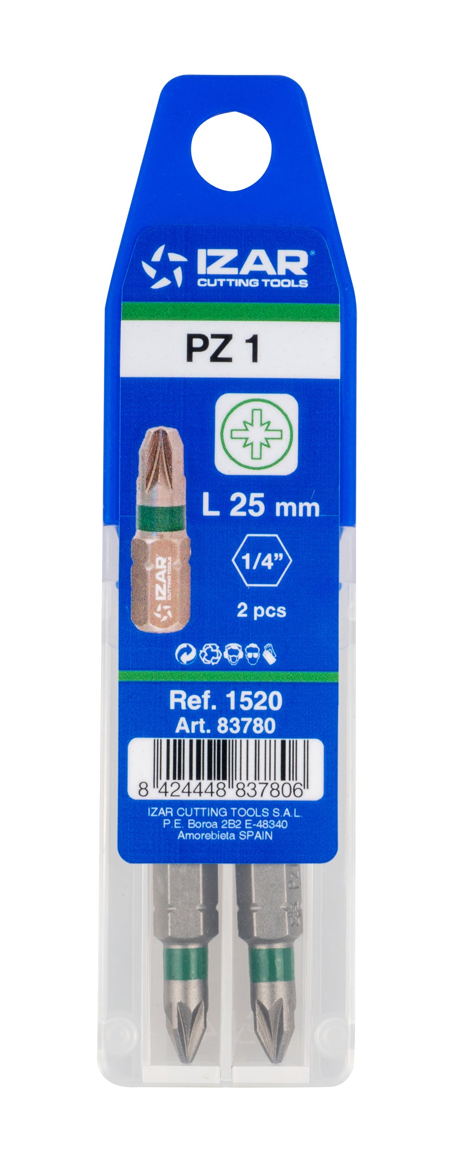 BITS PZ 1MM L25 - 2PCS ART.83780