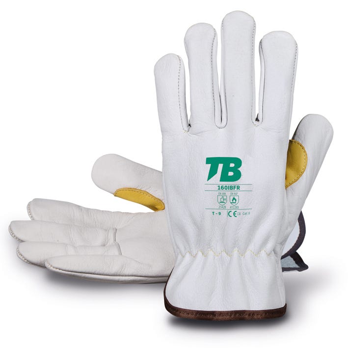 Guante de piel con refuerzo mecánico y térmico (calor) 160IBRF (10 PARES)