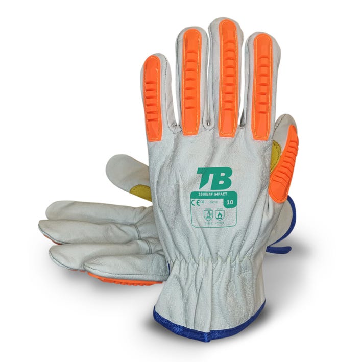 Luva de couro com reforço mecânico e térmico 160IBRF IMPACT (10 PARES)