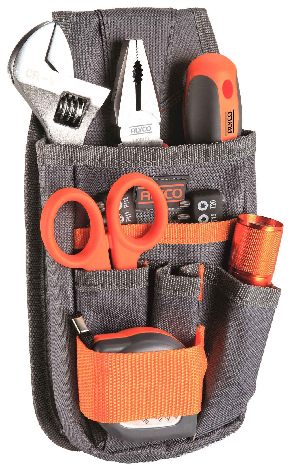 BOLSA DE NYLON P/CINTO 15PÇ. ALYCO ORANGE (171111)
