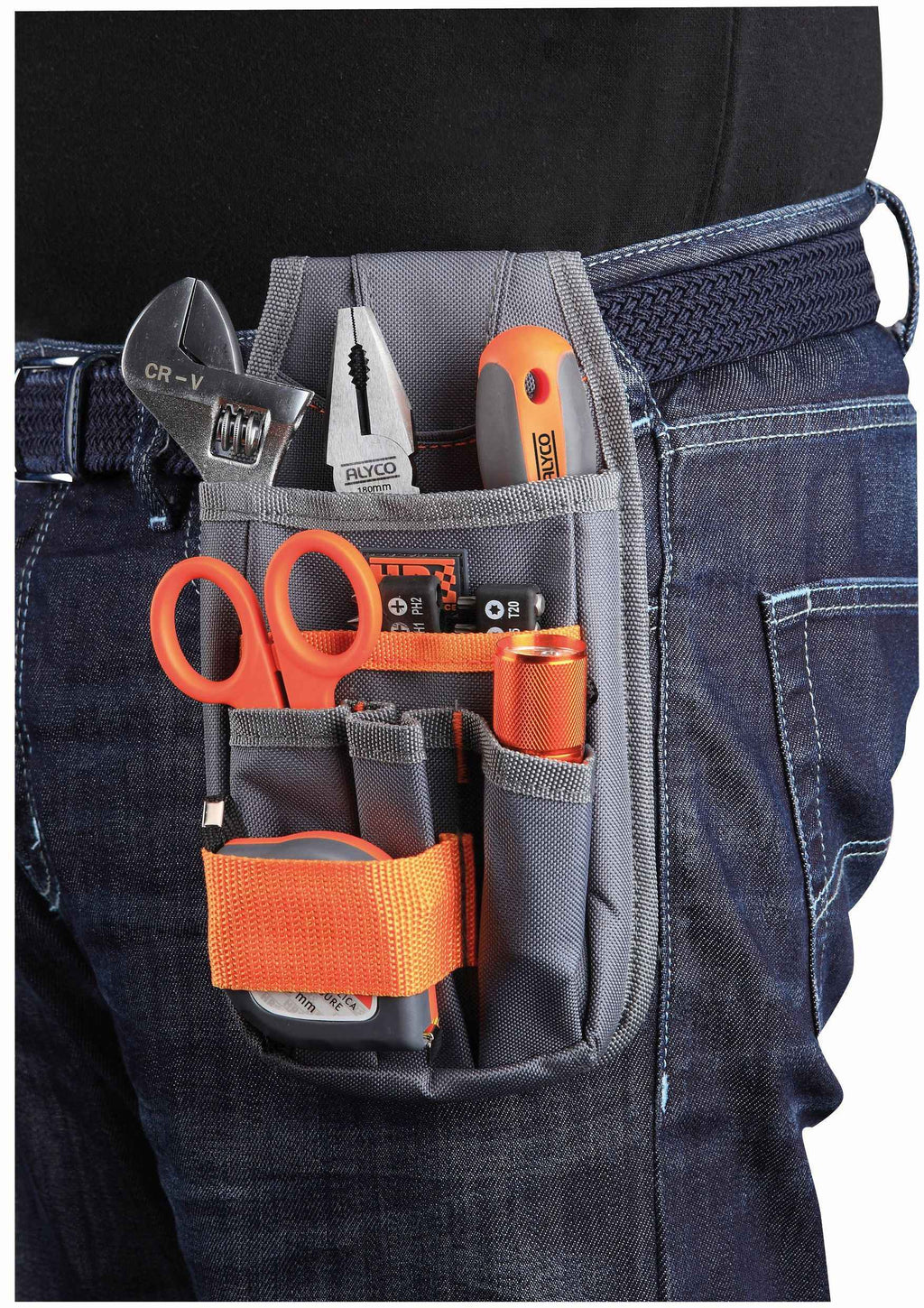 BOLSA DE NYLON P/CINTO 15PÇ. ALYCO ORANGE (171111)