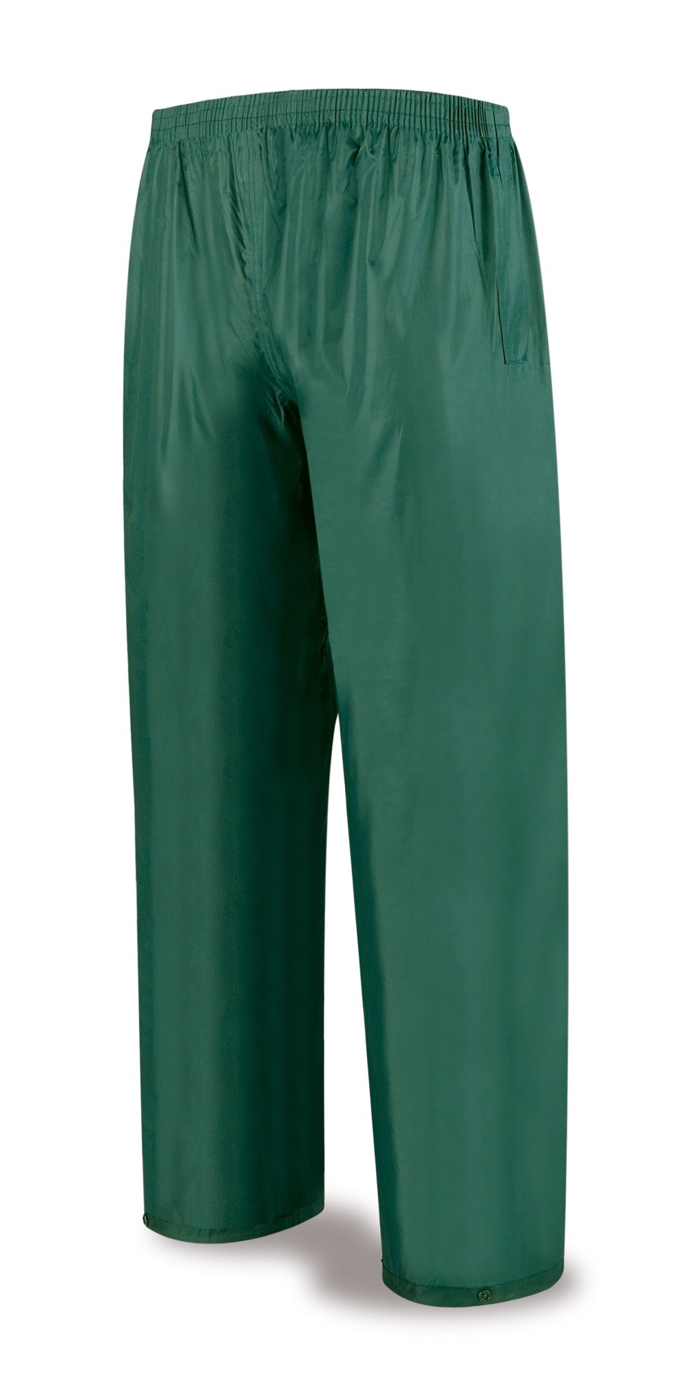 Calças de chuva tipo engenheiro poliéster/PVC verdes