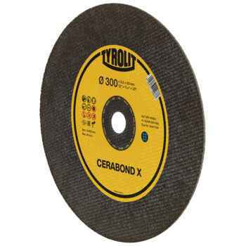 Disco Reto Reforçado Premium CERABOND X Corte de Carril 41F 300x3,5x20 CA24R-BFPRAIL 100 TYROLIT - Caixa 10 unidades