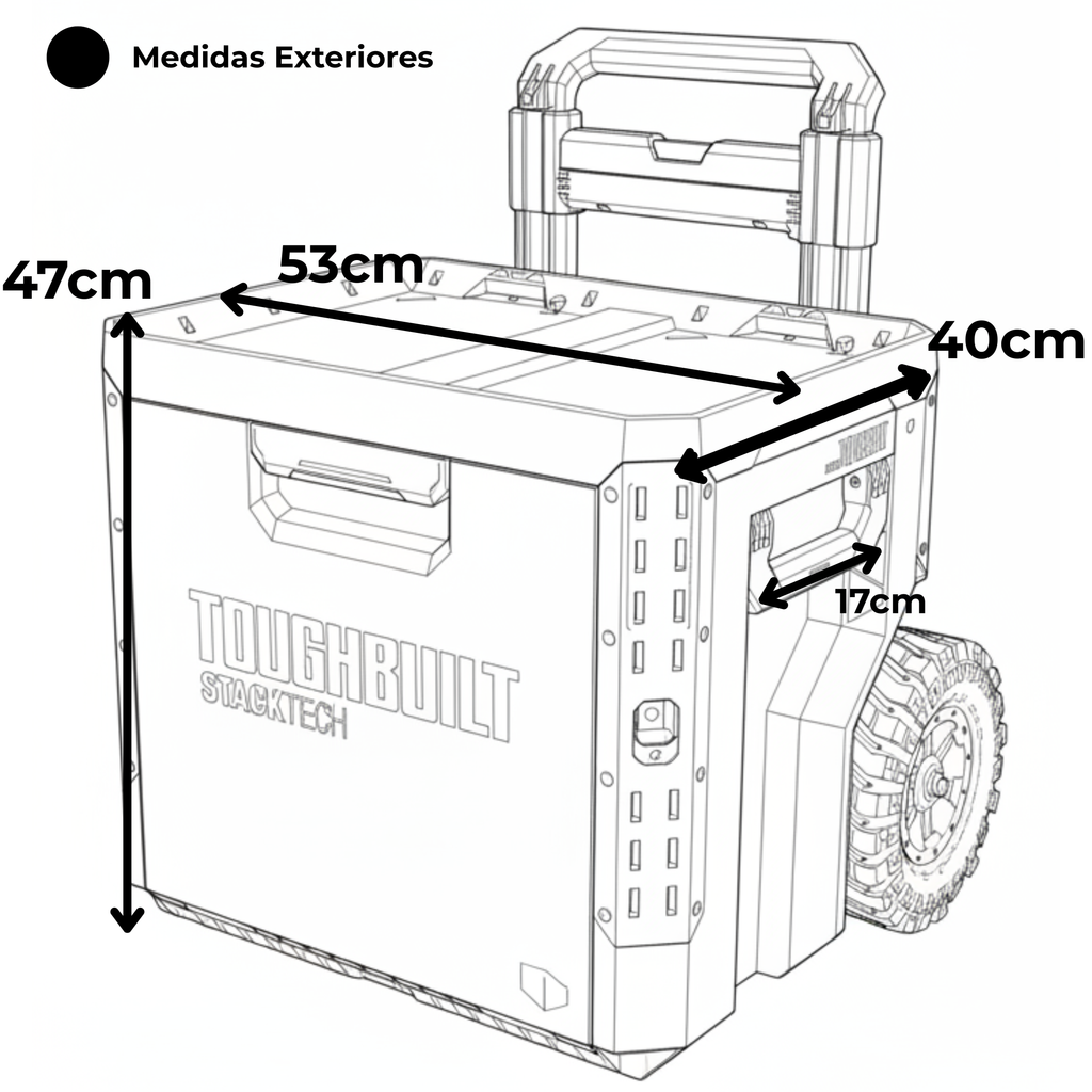 Carro de ferramentas Toughbuilt StackTech de 1 gaveta Locking Box TB-B1-D-R91-BEA – imagem 21