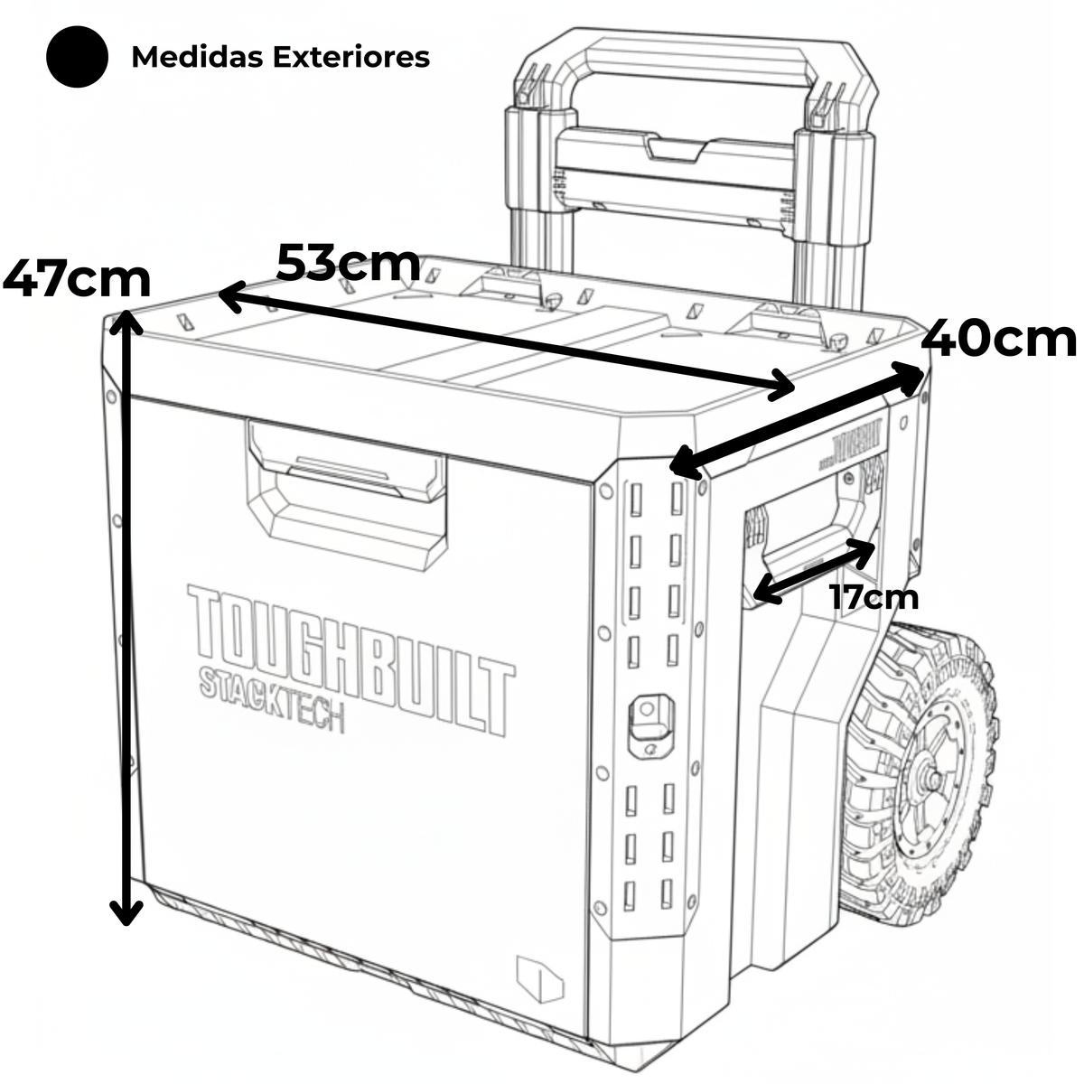 Carro de ferramentas Toughbuilt StackTech de 1 gaveta Locking Box TB-B1-D-R91-BEA – imagem 21