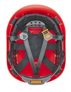 Capacete de proteção ventilado Eolo vermelho para trabalhos em altura, vista 2