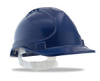 Capacete de proteção Strike com fecho de fita azul