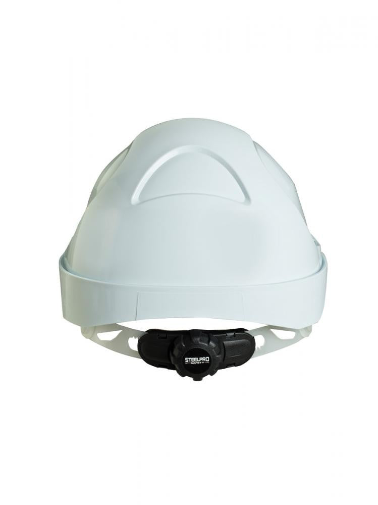 Capacete de proteção eletricamente isolante Thor branco com roquete e arnês têxtil de 6 pontos, vista 2
