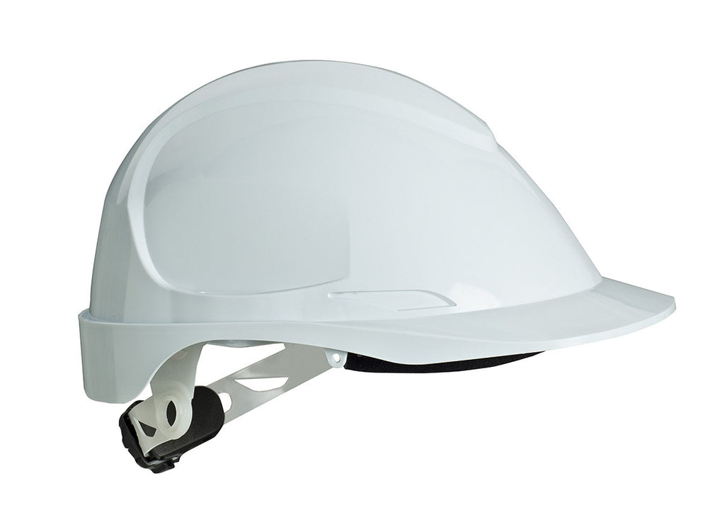 Capacete de proteção eletricamente isolante Thor branco com roquete e arnês têxtil de 6 pontos