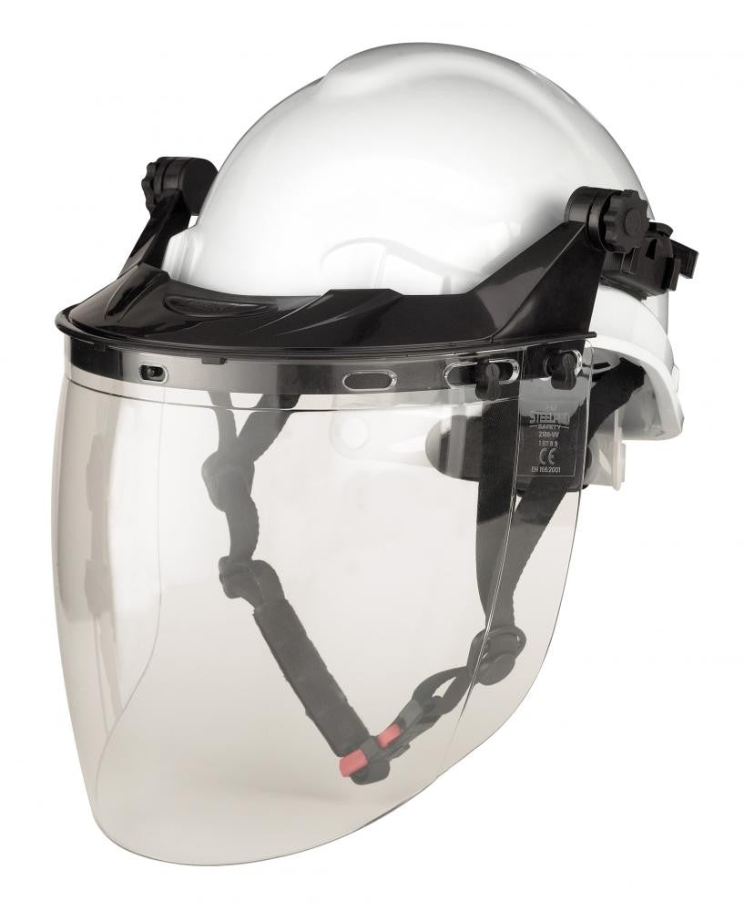Capacete de proteção eletricamente isolante Volt branco com roquete, vista 3