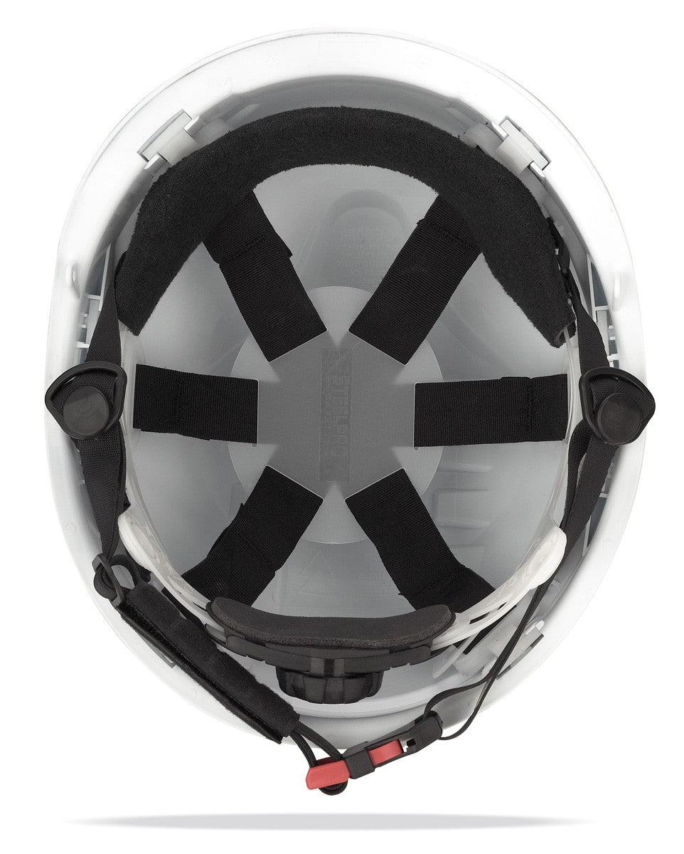 Capacete de proteção eletricamente isolante Volt branco com roquete, vista 4