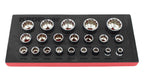 MÓDULO CHAVES CAIXA 1/2'' BIHEX. 21PCS - KROFtools