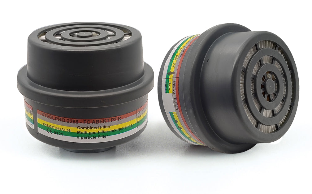Filtros de rosca Steelpro para meia máscara Breath (ABEK1P3)