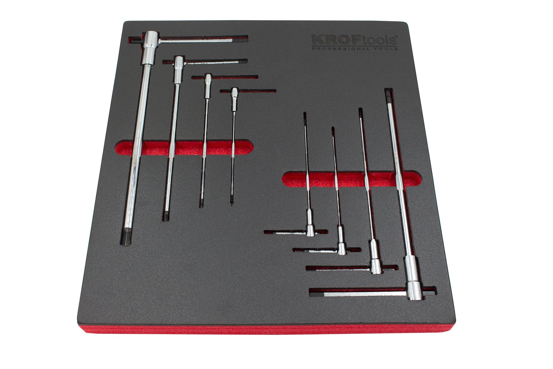 KIT 8PCS CHAVES HEXAGONAIS COM CABO EM T DESLIZANTE 2-10MM (234700)