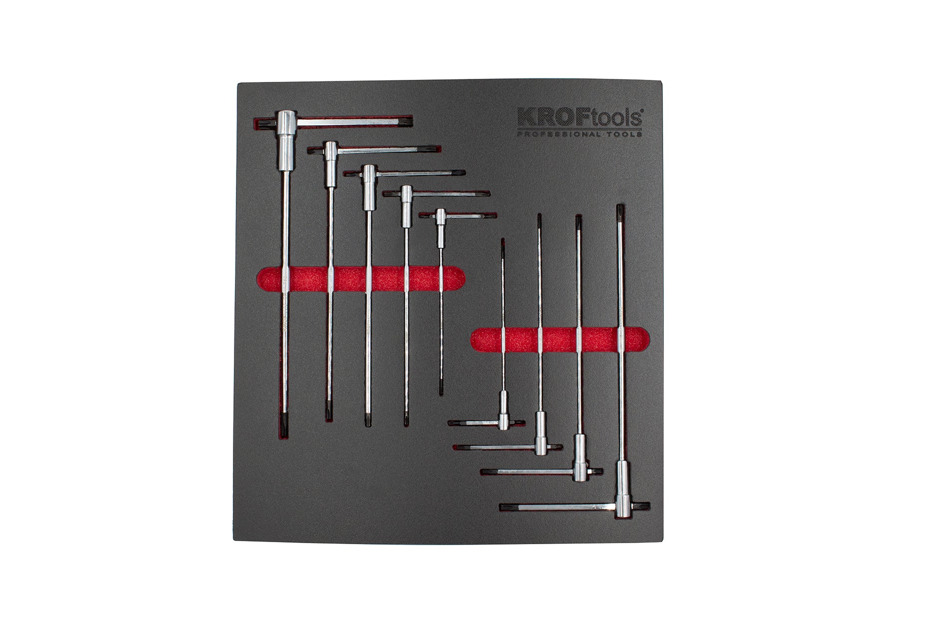 KIT 9PCS CHAVES ALLEN MACHO TORX COM CABO EM T DESLIZANTE T10-T50