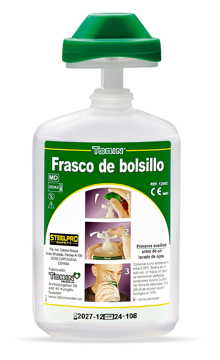 Frasco lava-olhos de bolso 200 ml Tobin Eyewash