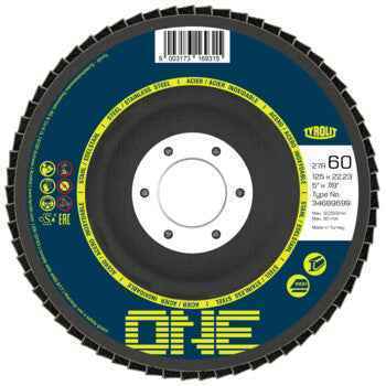 Disco de Lamelas Abaulado - One 28ULA 115x22,23 ZA40Q-B TYROLIT - Caixa 10 unidades
