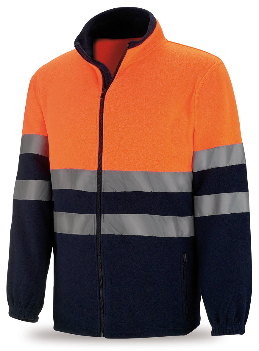 Casaco polar de alta visibilidade Night laranja/azul-marinho 280 g