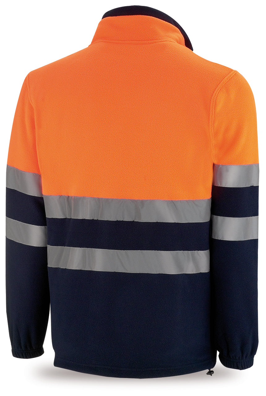 Casaco polar de alta visibilidade Night laranja/azul-marinho 280 g, vista 2