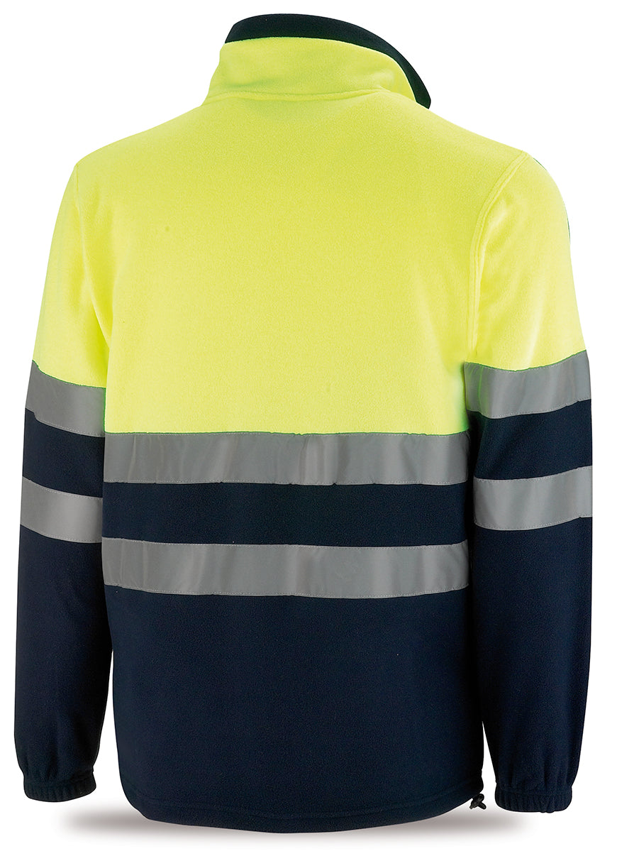 Casaco polar de alta visibilidade Night amarelo/azul-marinho 280 g, vista 2