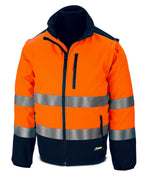 Blusão softshell de alta visibilidade Ámbar bicolor laranja com mangas amovíveis 310 g