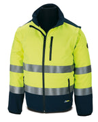 Blusão softshell de alta visibilidade Ámbar bicolor com mangas amovíveis 310 g