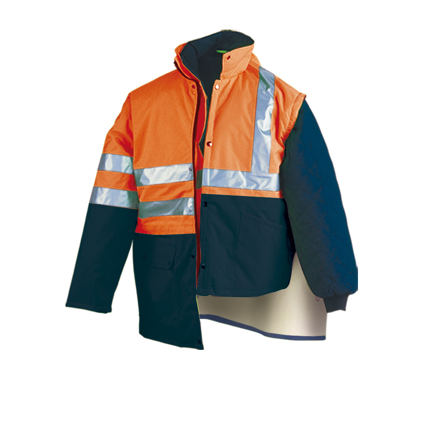 Parka de alta visibilidade 3 em 1 Xray laranja/azul-marinho 560 g, vista 2