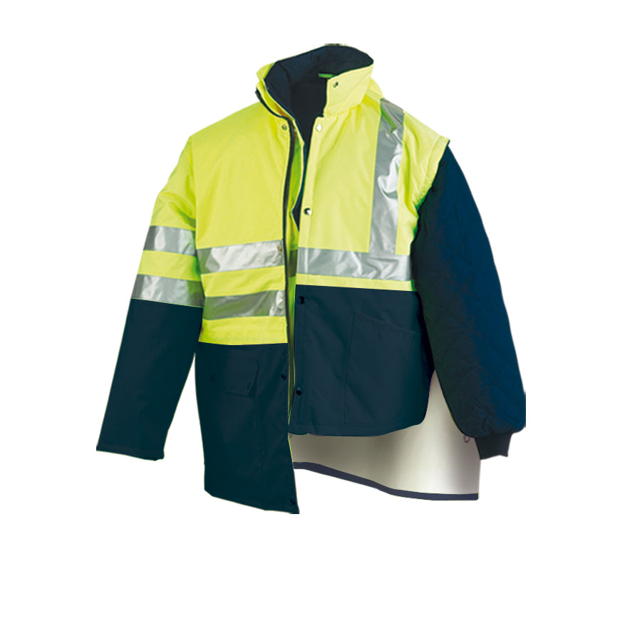 Parka de alta visibilidade 3 em 1 Xray amarela/azul-marinho 560 g, vista 2