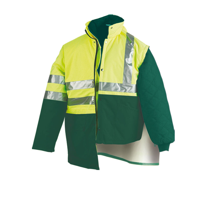 Parka de alta visibilidade 3 em 1 Xray amarela/verde 560 g, vista 2