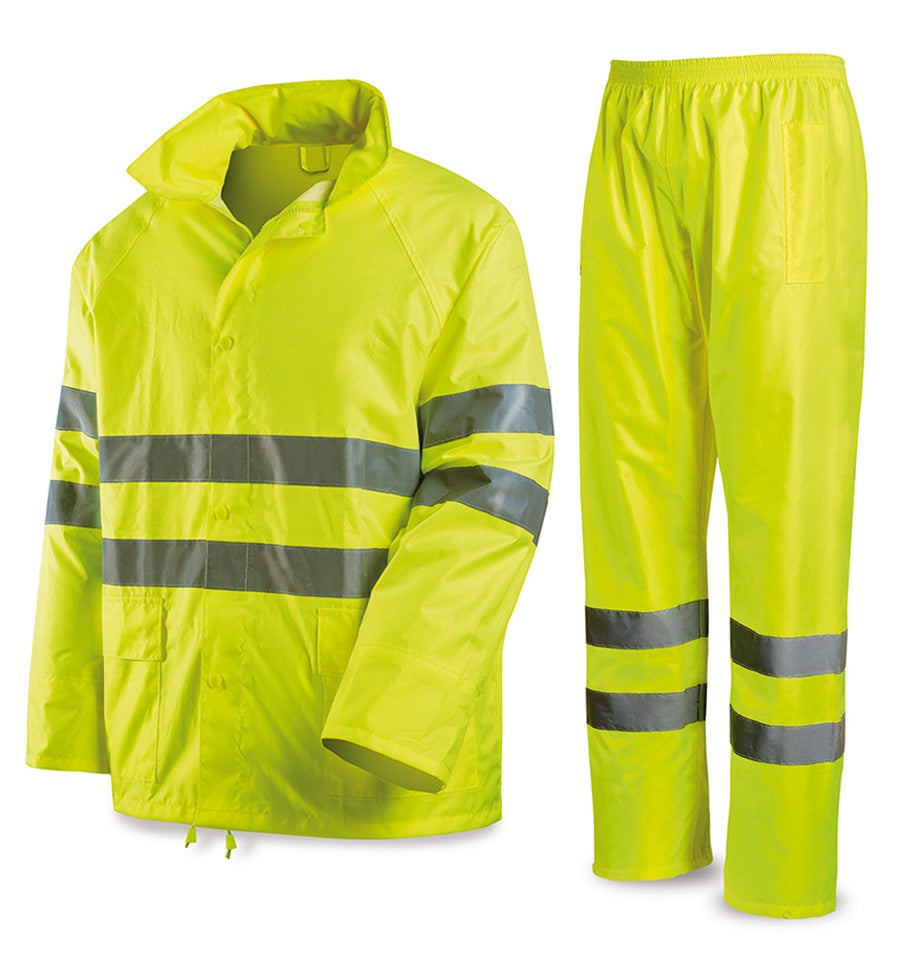 Fato de chuva de alta visibilidade Tafe amarelo poliéster 135 g