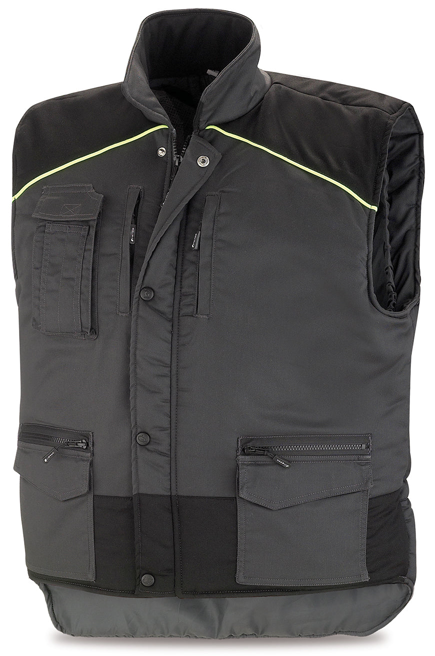 Colete Pro Series stretch cinzento/preto