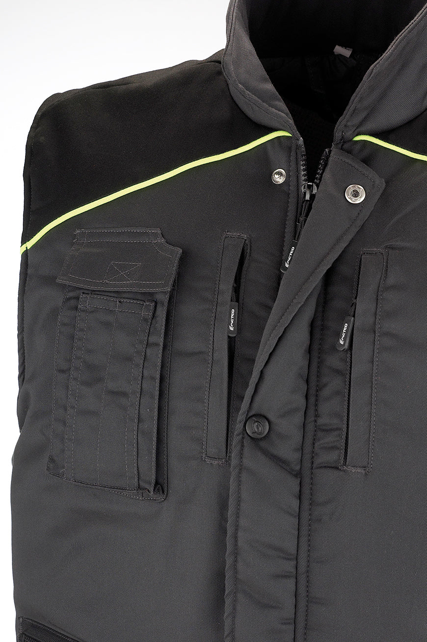 Colete Pro Series stretch cinzento/preto, vista 3