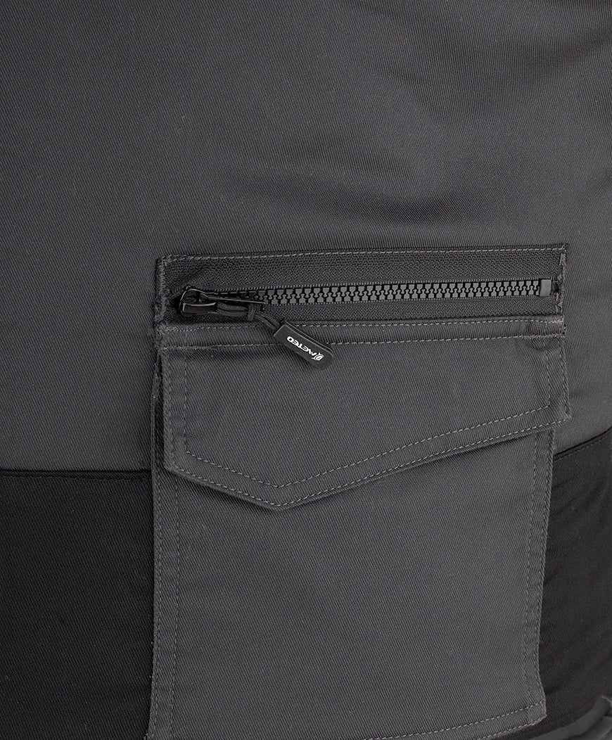 Colete Pro Series stretch cinzento/preto, vista 2