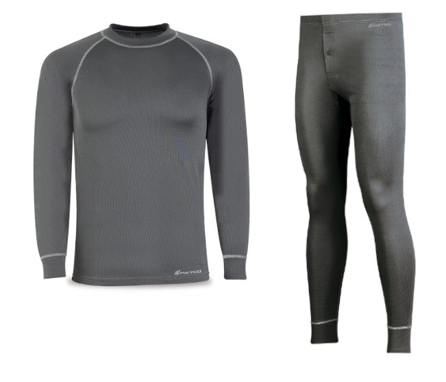 Conjunto interior camisola e calças Oxford/cinzento-mesclado