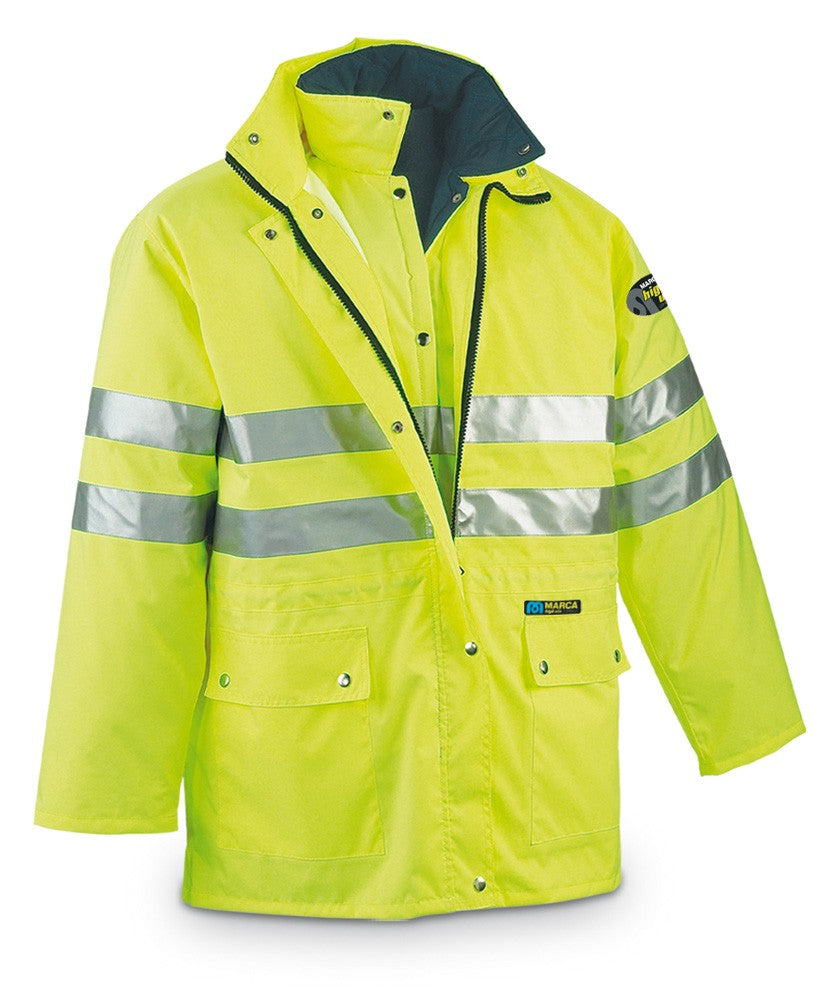 Parka de alta visibilidade 3 em 1 Laser amarela 560 g