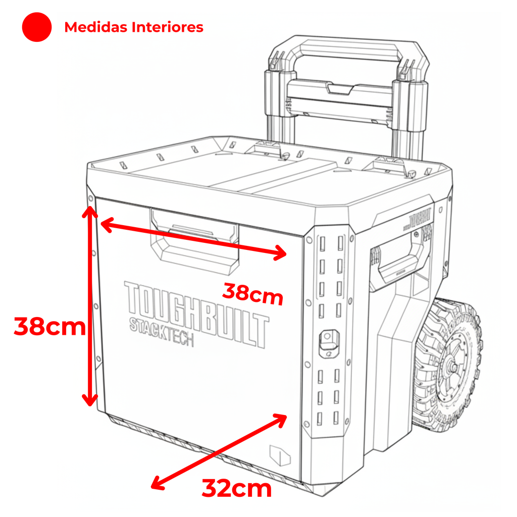 Carro de ferramentas Toughbuilt StackTech de 1 gaveta Locking Box TB-B1-D-R91-BEA – imagem 20