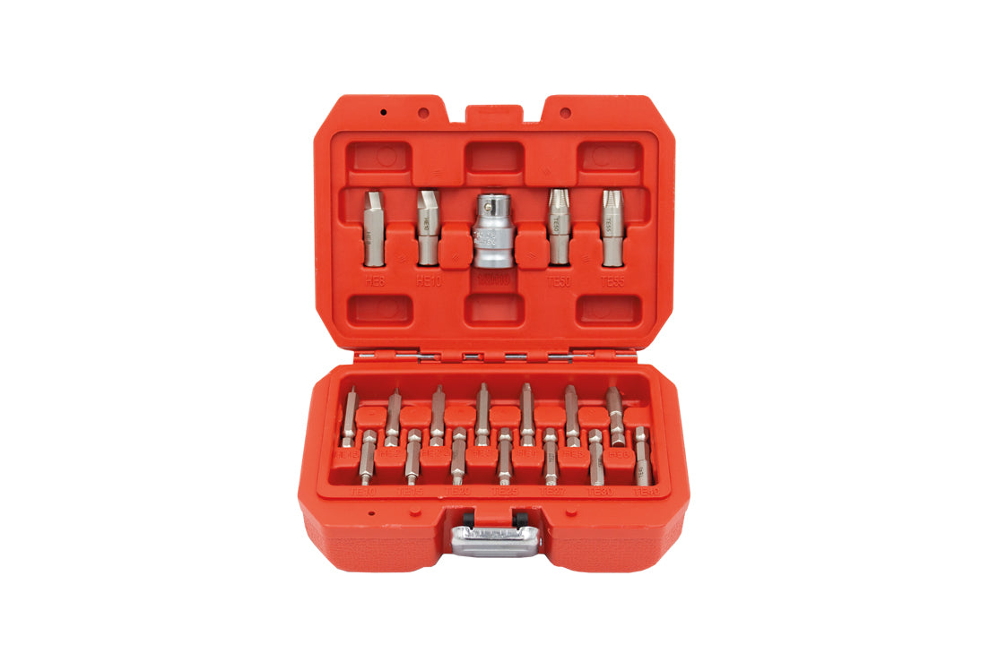 KIT EXTRATOR PERFIS DANIFICADOS TORX/HEX 19PCS - KROFtools