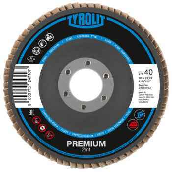 Disco de Lamelas Abaulado 2EM1 Premium 28SLA 178x22,2 ZA40-B725 TYROLIT - Caixa 10 unidades