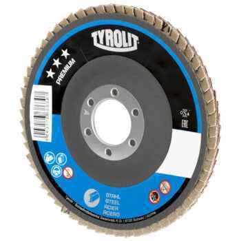 Disco de Lamelas Premium Aço 28SLA 115x22,2 A60S-B TYROLIT - Caixa 10 unidades