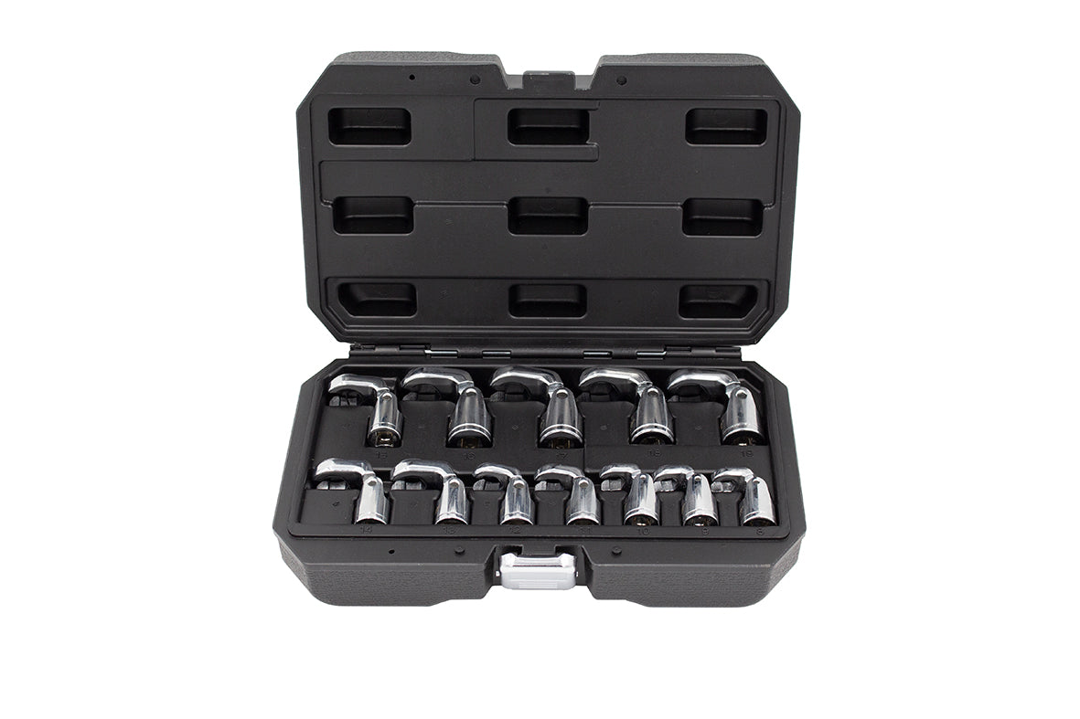KIT 12PCS CHAVES PÉ DE GALO ARTICULADAS 8-19MM 3/8" - KROFtools