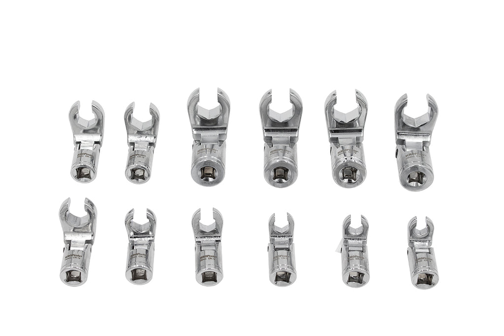 Juego de 12 llaves de pata de gallo articuladas 8-19mm 3/8" (3830)